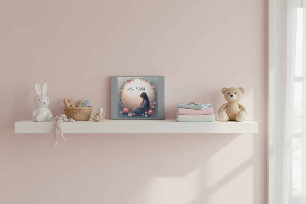 New Mama Canvas Wall Art - Floral Nursery Decor & Mother's Day Gift