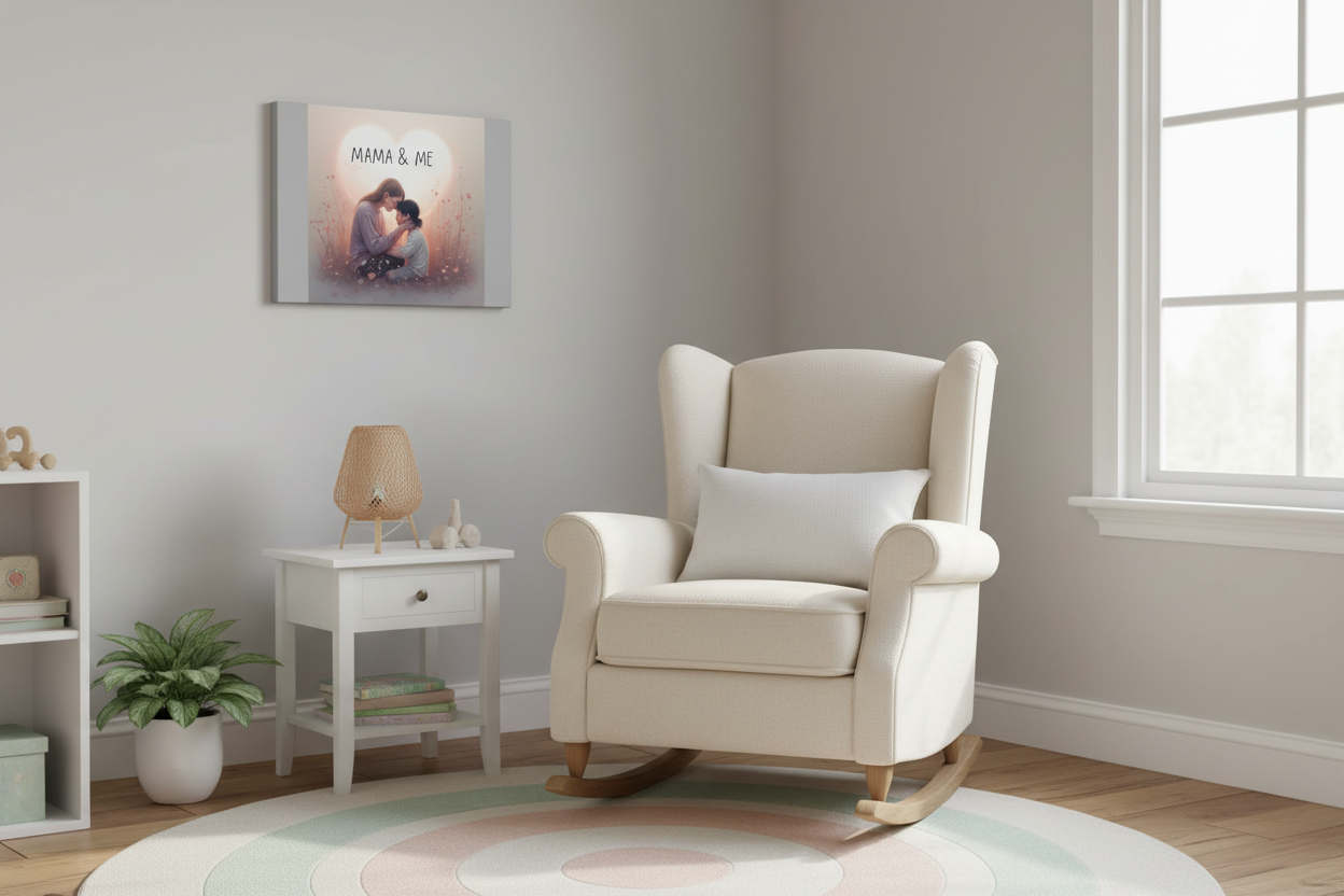 Mama & Me Canvas Wall Art | Mother Child Nursery Decor