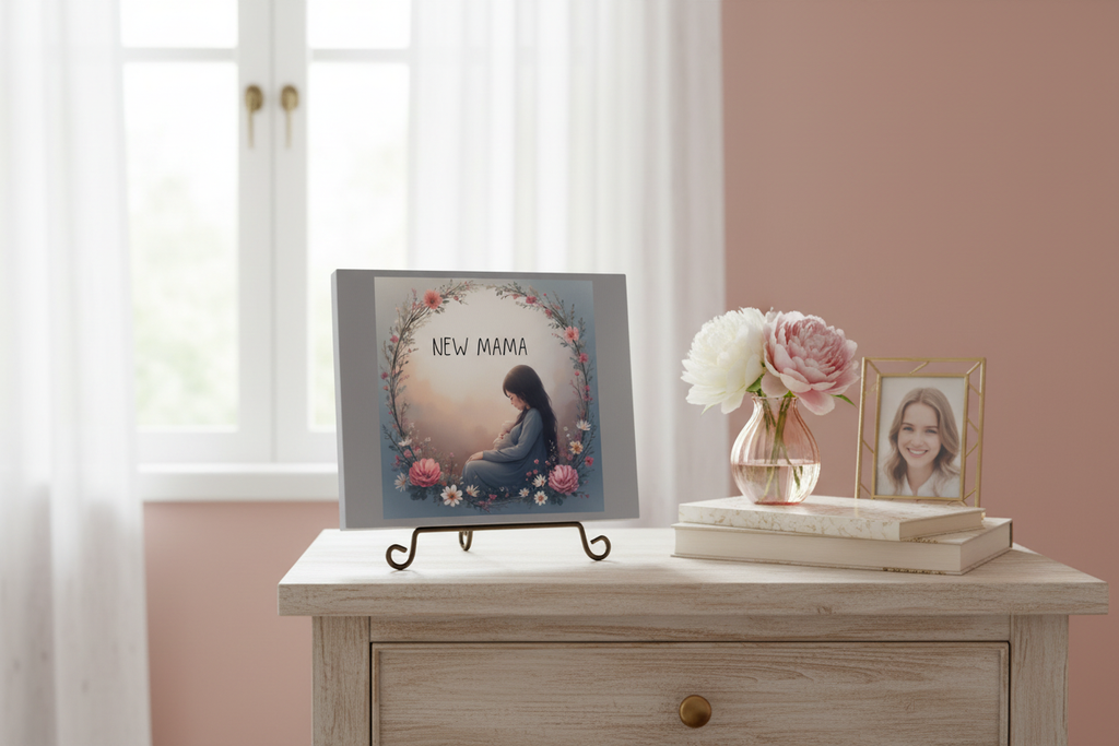 New Mama Canvas Wall Art - Floral Nursery Decor & Mother's Day Gift