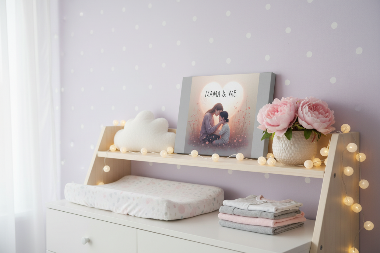 Mama & Me Canvas Wall Art | Mother Child Nursery Decor