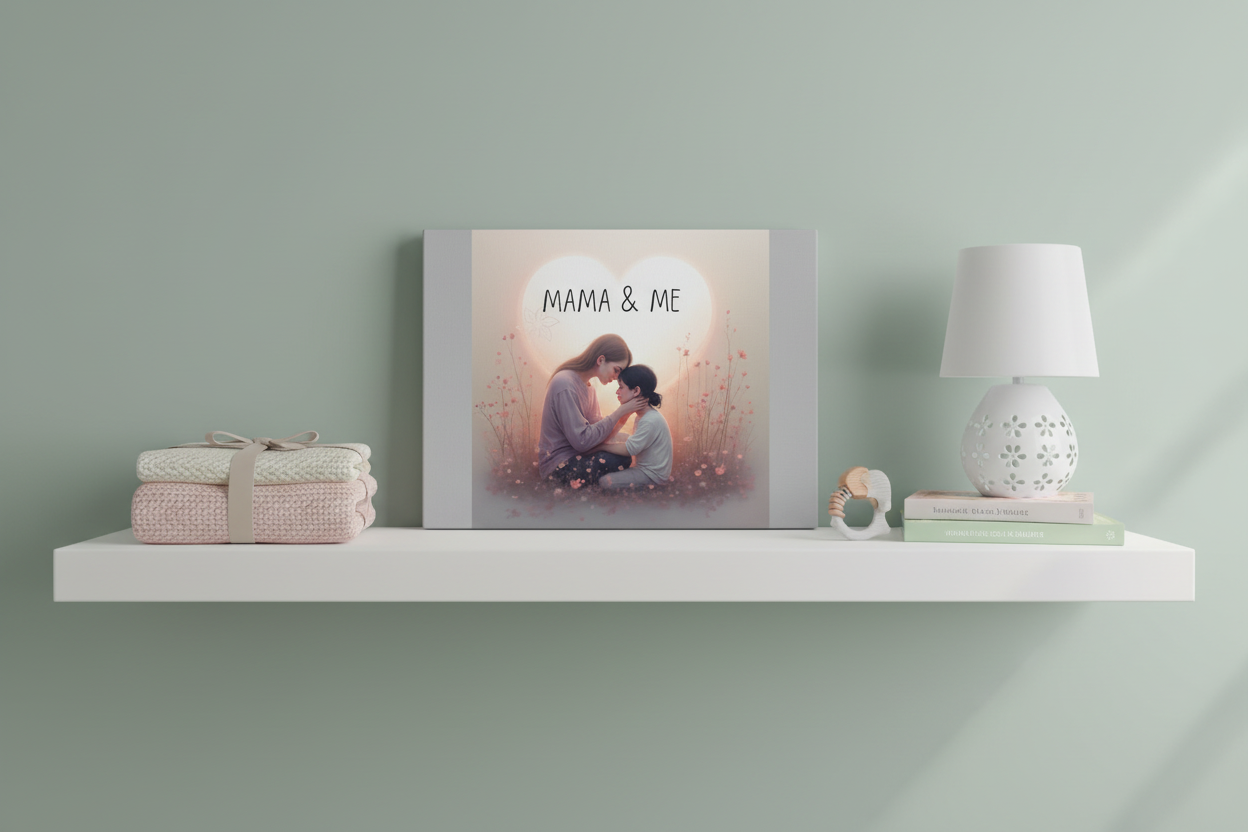 Mama & Me Canvas Wall Art | Mother Child Nursery Decor