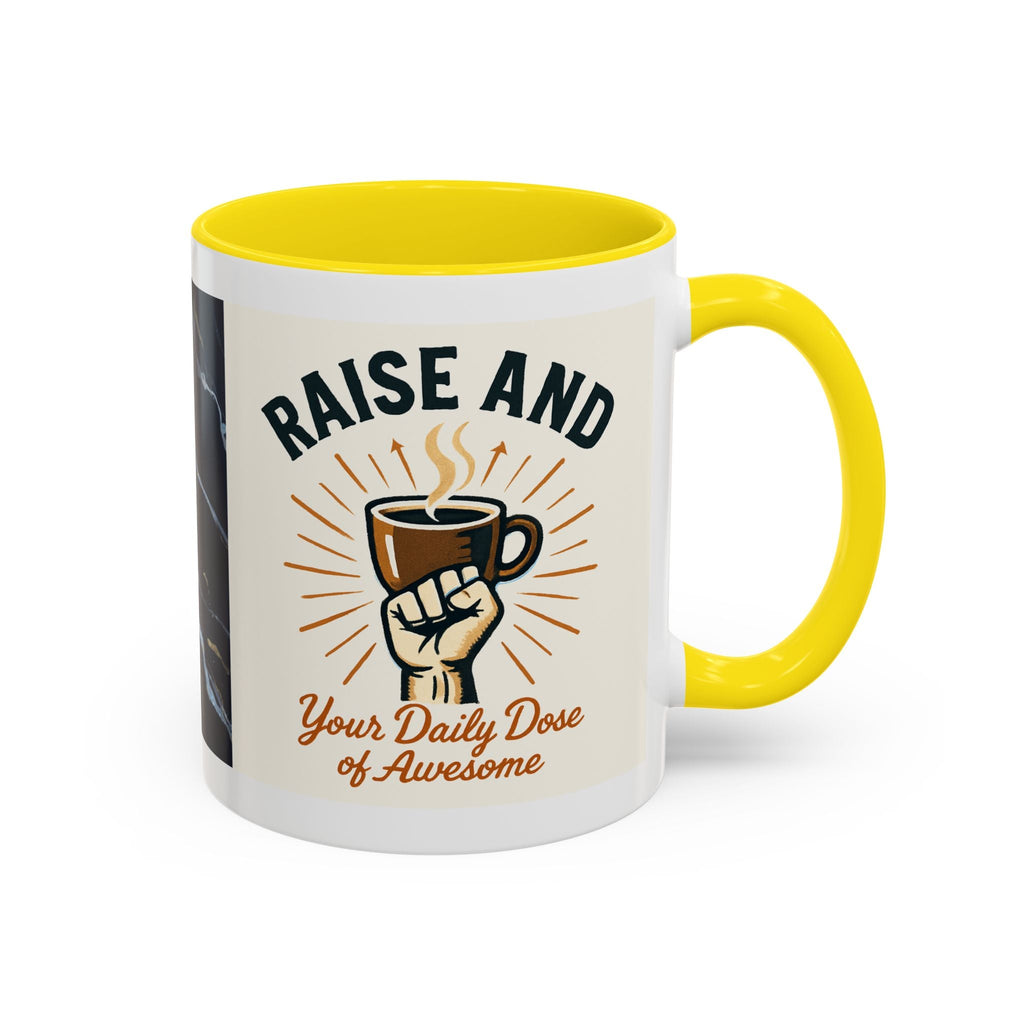 Sunshine Coffee Pour Mug Accent Coffee Mug | retro sunburst coffee design