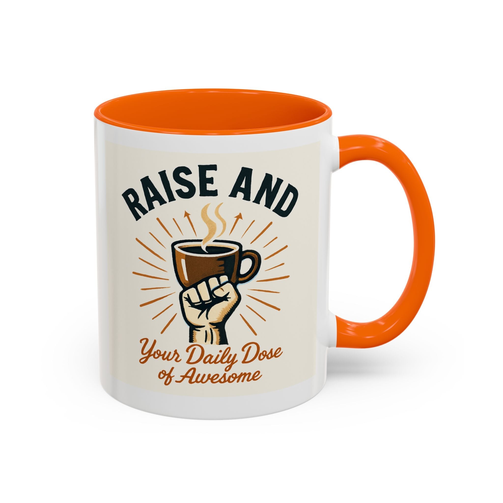 Sunshine Coffee Pour Mug - Retro Sunburst Accent Coffee Mug