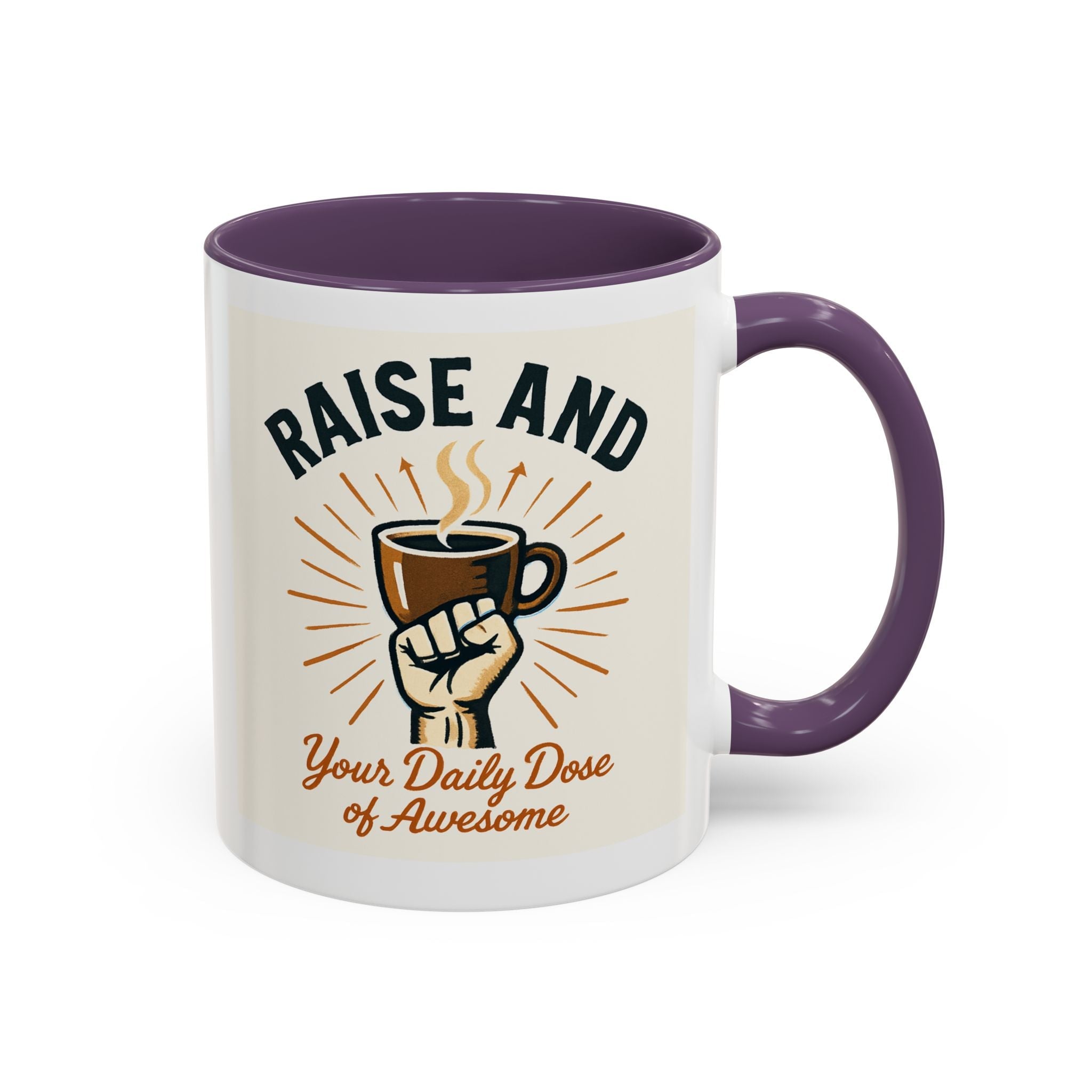 Sunshine Coffee Pour Mug - Retro Sunburst Accent Coffee Mug