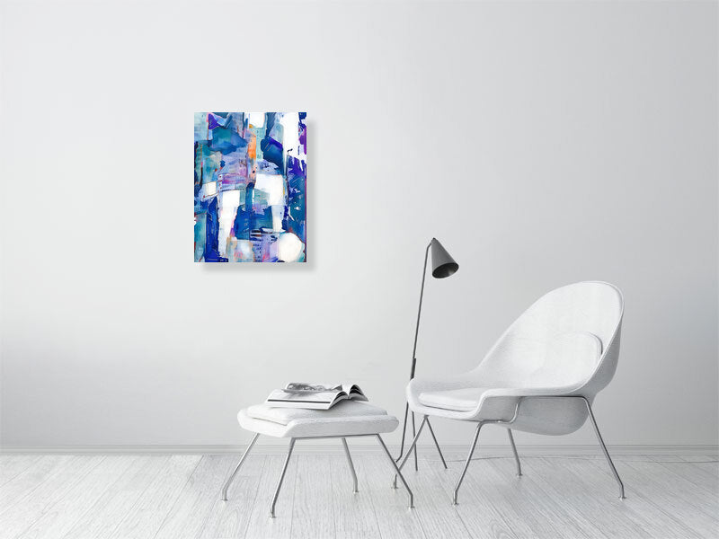 Vibrant Abstract Cityscape Fine Art Print, Modern Wall Decor, Colorful Artwork for Home, Art Gift, Living Room Decor, Office Decoration