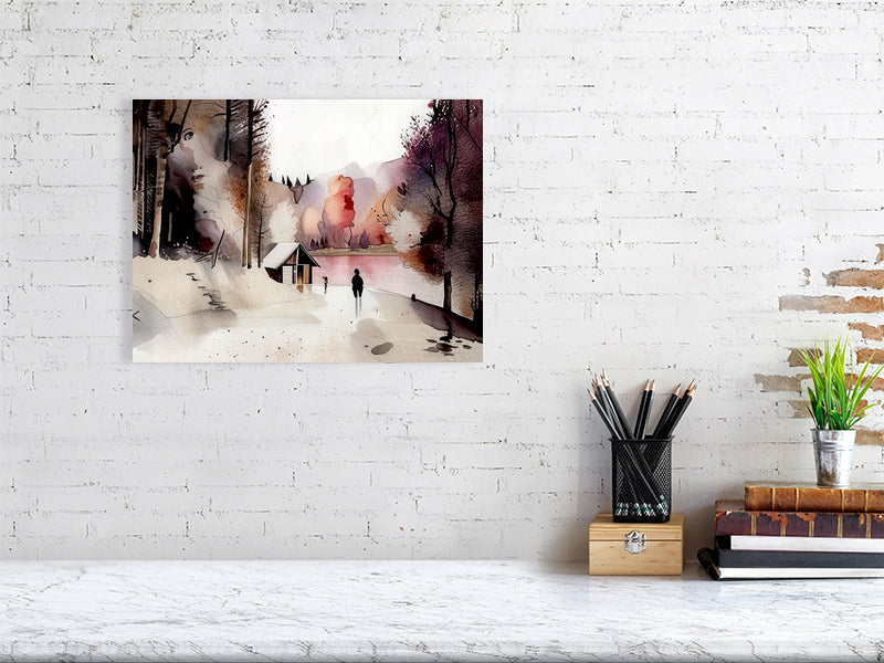 Serene Landscape Fine Art Print, Home Decor, Wall Art, Nature Decor, Gift for Art Lovers, Minimalist Design