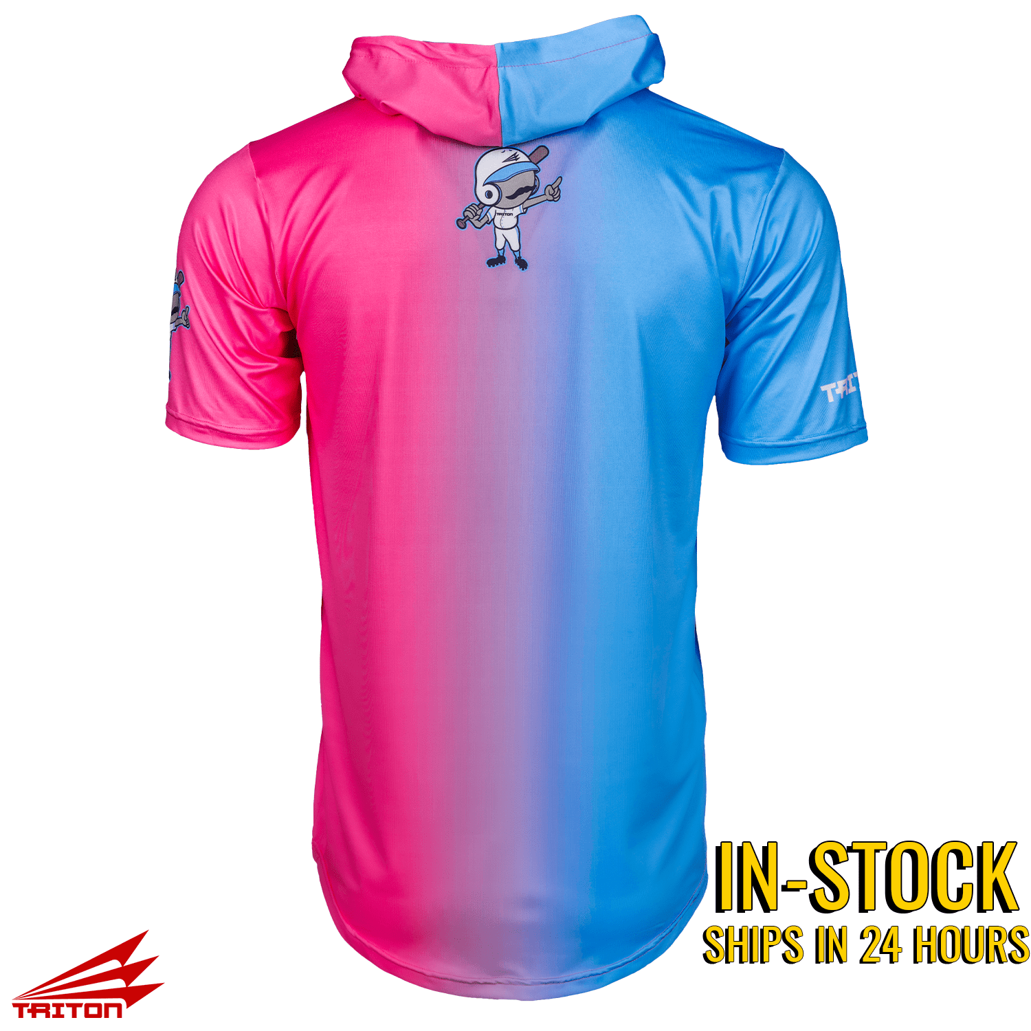 Daddy Hacks Baseball HyperMAX Short Sleeve Cotton Candy Hoodie
