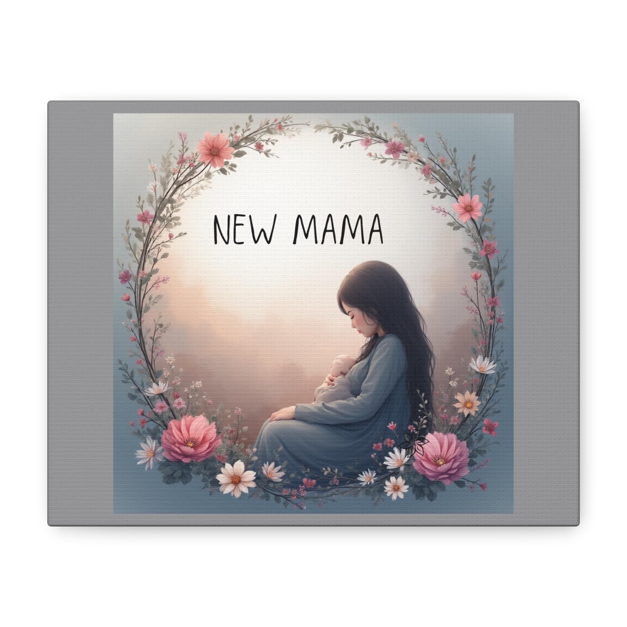 New Mama Canvas Wall Art - Floral Nursery Decor & Mother's Day Gift