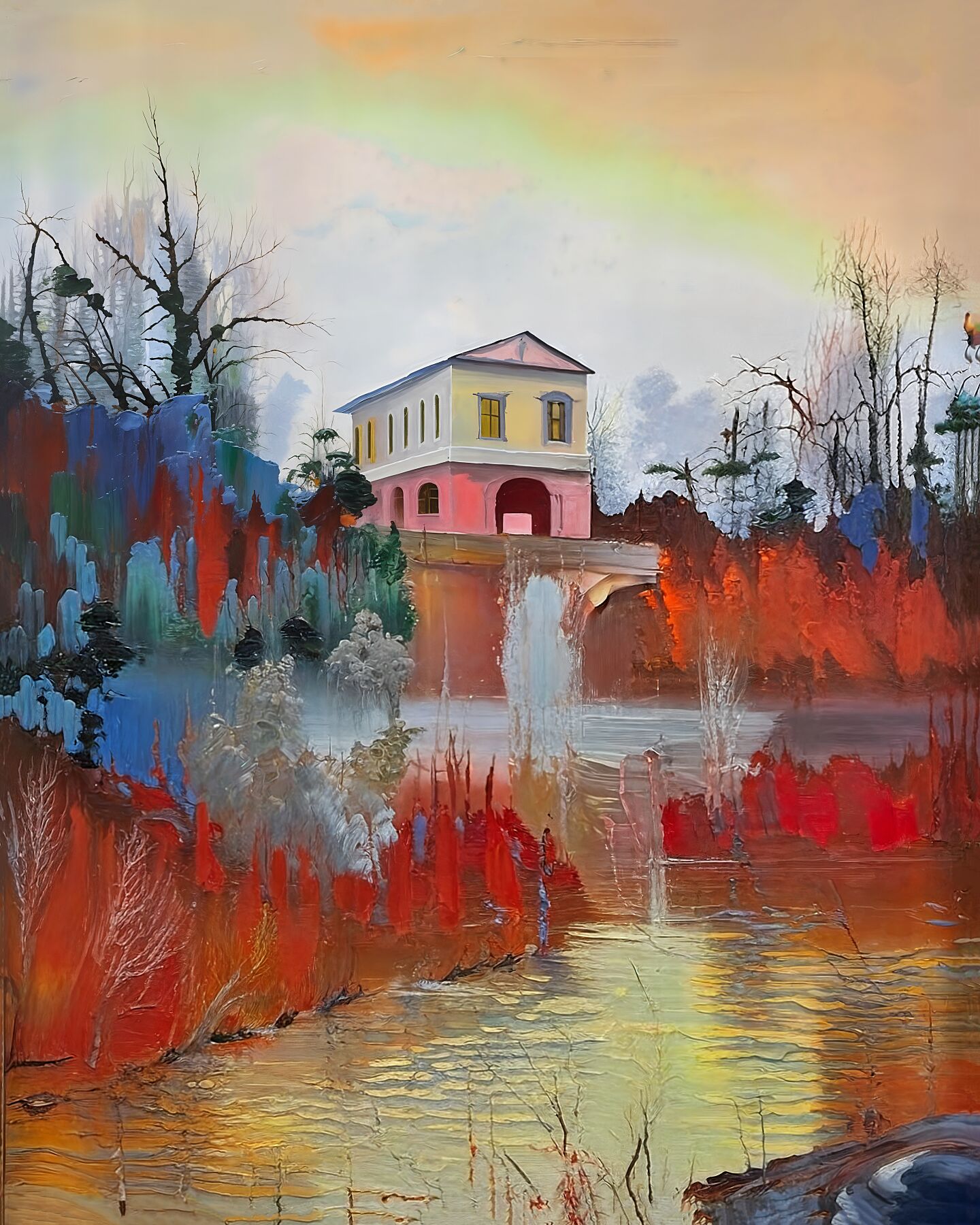 Artistic Wall Fine Art Print, Home Decor, Colorful Landscape, Contemporary Artwork, Gift for Nature Lovers