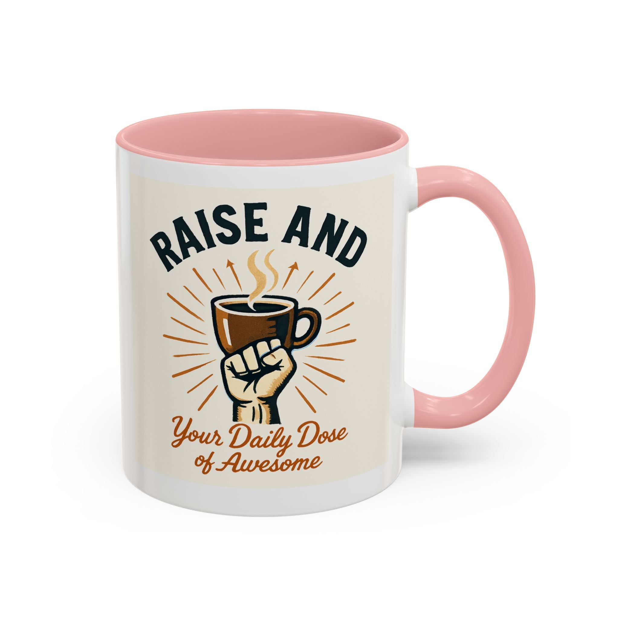 Sunshine Coffee Pour Mug - Retro Sunburst Accent Coffee Mug