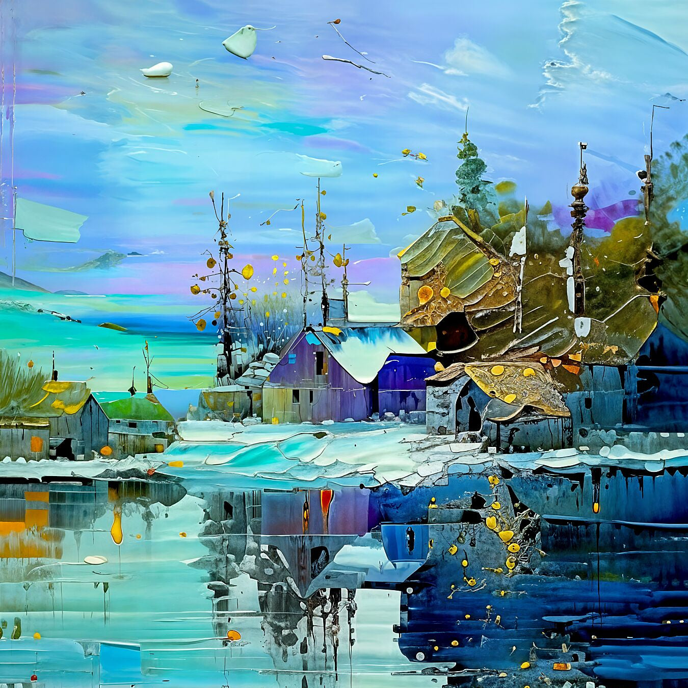Fine Art Print, Colorful Landscape, Abstract Home Decor, Wall Art, Gift for Art Lovers, Modern Decor