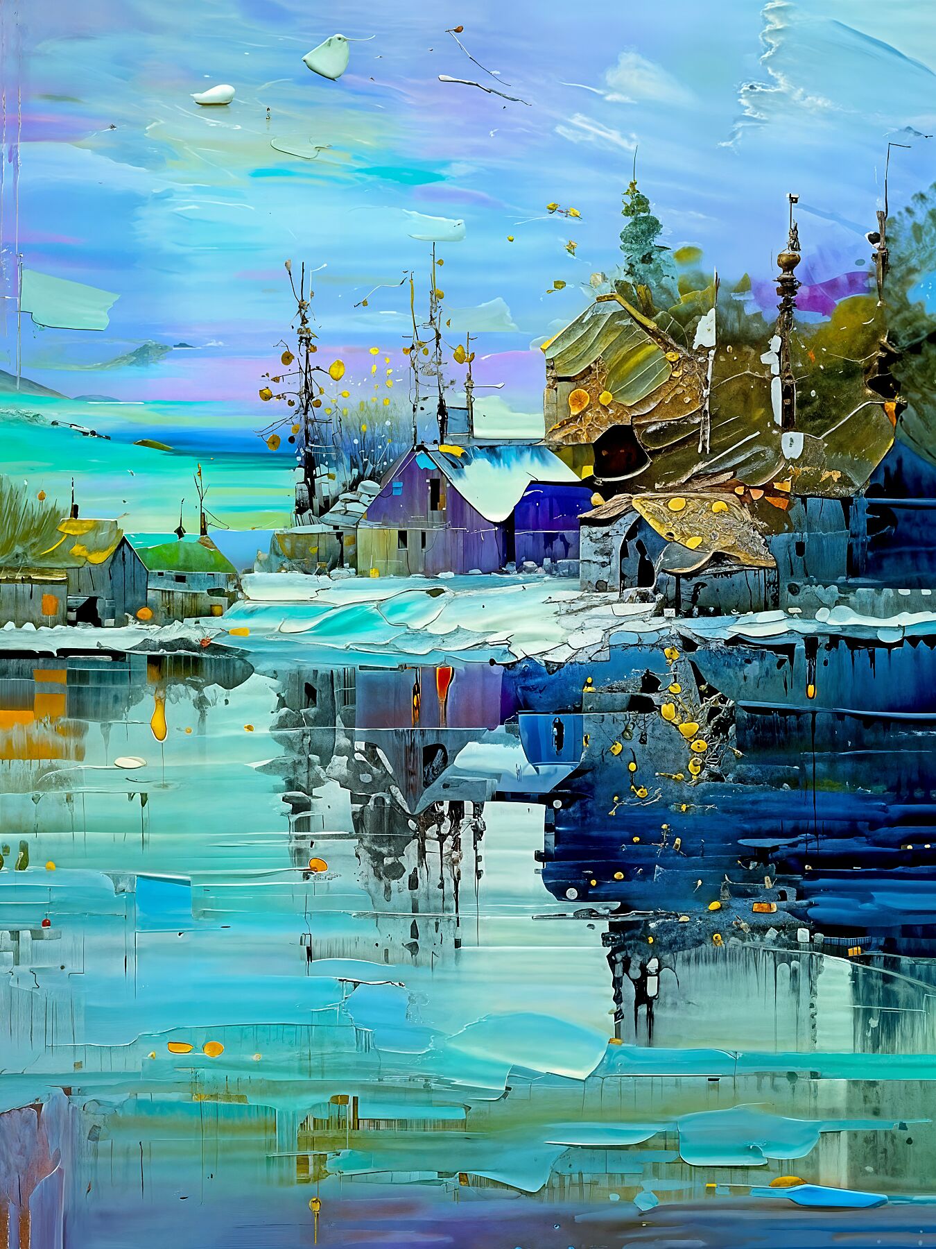 Fine Art Print, Colorful Landscape, Abstract Home Decor, Wall Art, Gift for Art Lovers, Modern Decor