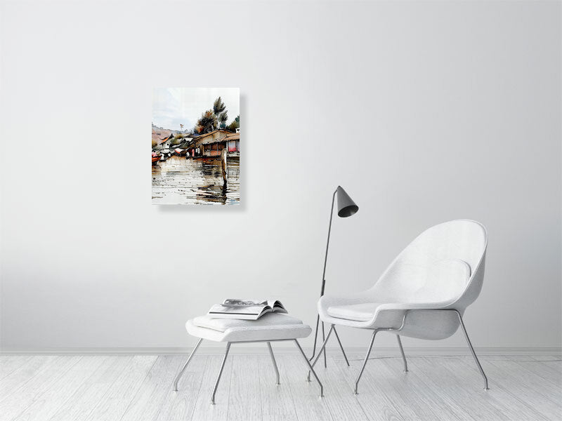 Elegant Watercolor Landscape Fine Art Print, Home Decor, Wall Art, Gift, Office Decoration, Art for Nature Lovers