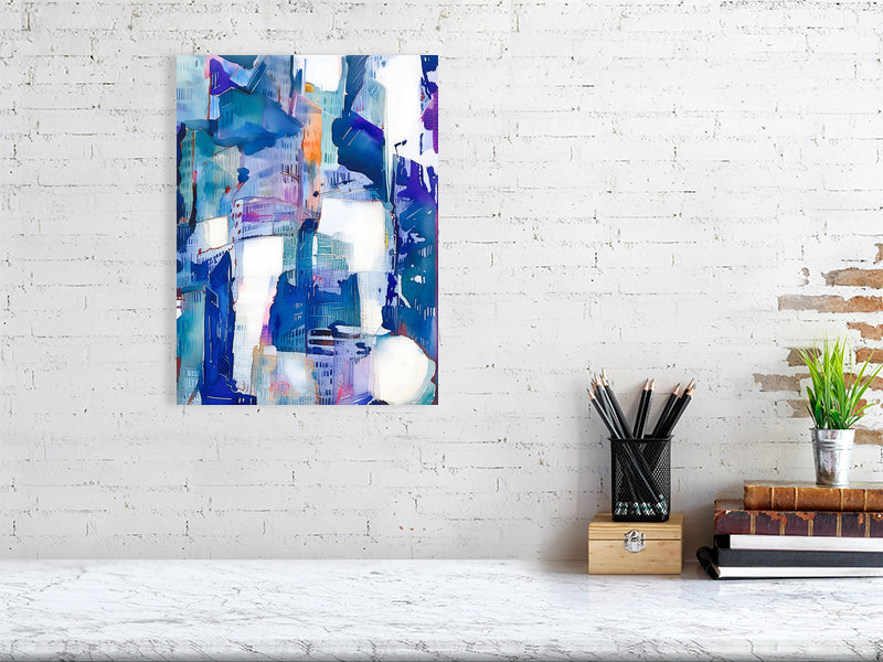 Vibrant Abstract Cityscape Fine Art Print, Modern Wall Decor, Colorful Artwork for Home, Art Gift, Living Room Decor, Office Decoration