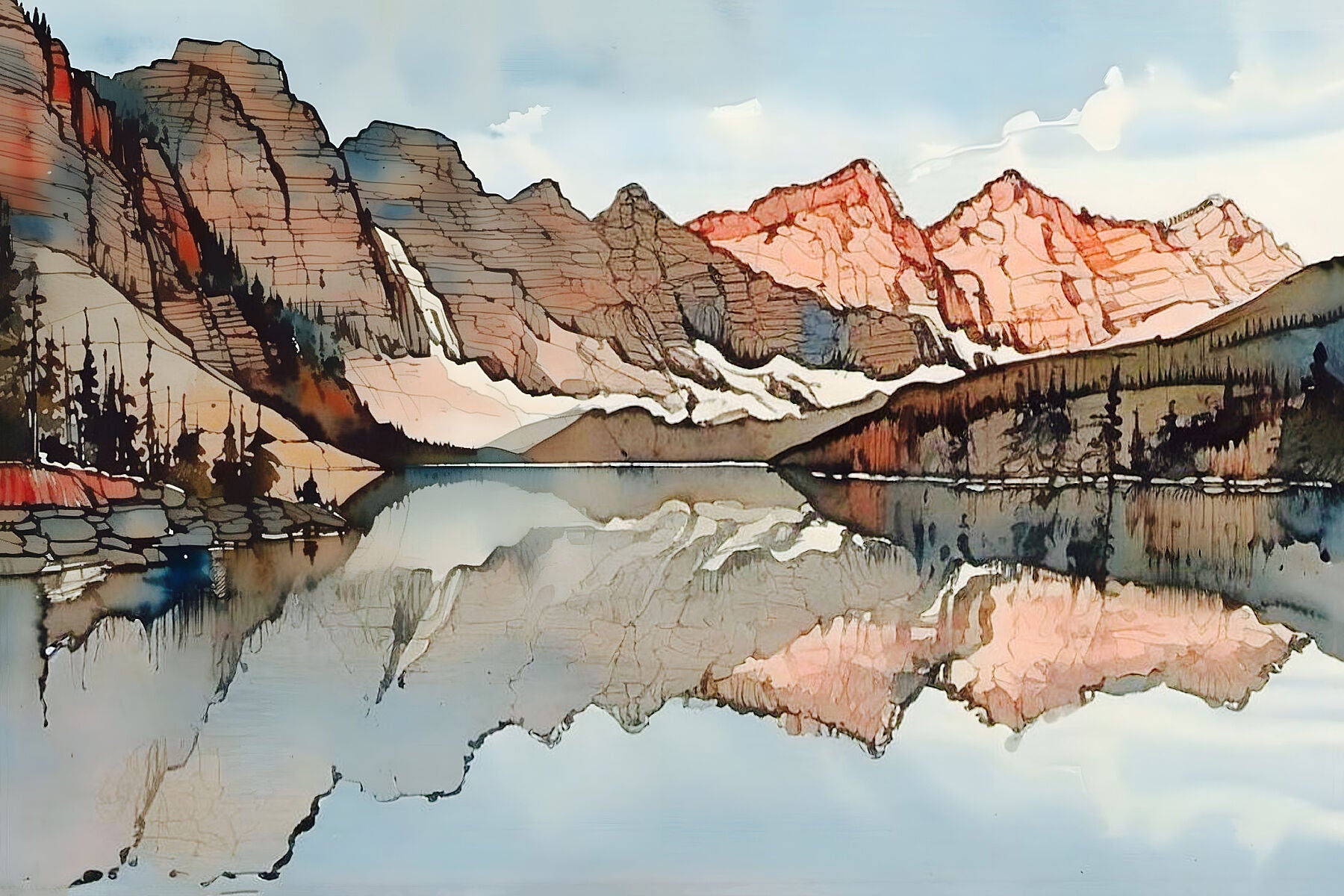 Fine Art Print - Scenic Mountain Reflection, Nature Decor, Home Aesthetic, Gift for Nature Lovers, Rustic Wall Decor