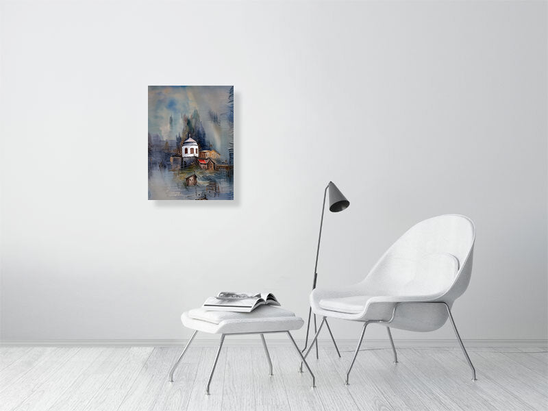 Serene Landscape Fine Art Print, Wall Art, Home Decor, Gift for Art Lovers, Living Room Decoration, Teacher Appreciation