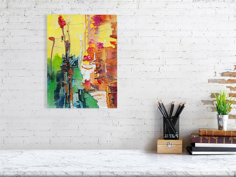 Colorful Urban Abstract Fine Art Print, Home Decor, Gift for Art Lovers, Bright Room Accent, Unique Wall Piece