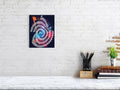 Spiral Tribal Dance Fine Art Print, Abstract Wall Decor, Meditation Gift, Psychedelic Art Print, Home or Office Decoration