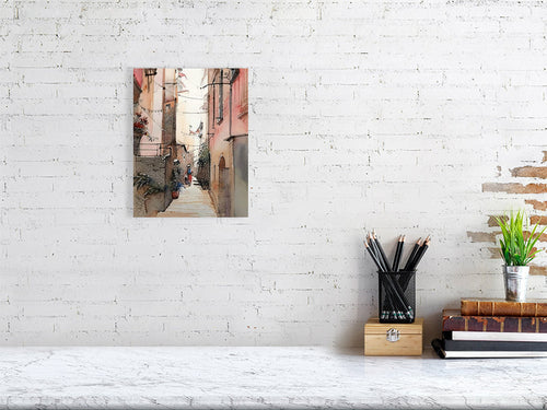 Artistic Canvas Wall Decor, Vintage Street Scene, Home Gallery Art, Gift for Art Lovers, Cozy Vibes, Unique Interior Design