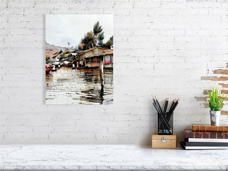 Elegant Watercolor Landscape Fine Art Print, Home Decor, Wall Art, Gift, Office Decoration, Art for Nature Lovers