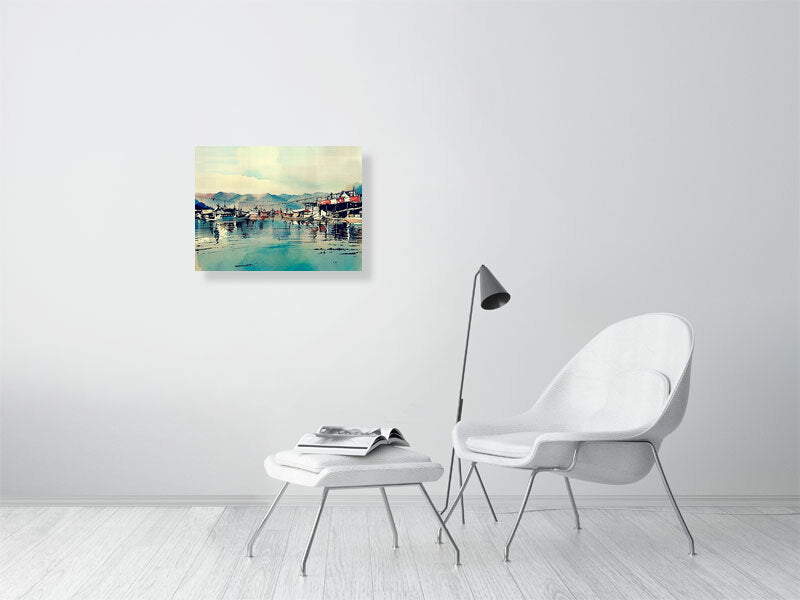 Artistic Fine Art Print - Tranquil Harbor Scene, Wall Decor, Home Decor, Gift for Art Lovers, Coastal Vibe