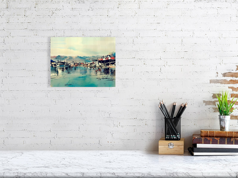 Artistic Fine Art Print - Tranquil Harbor Scene, Wall Decor, Home Decor, Gift for Art Lovers, Coastal Vibe