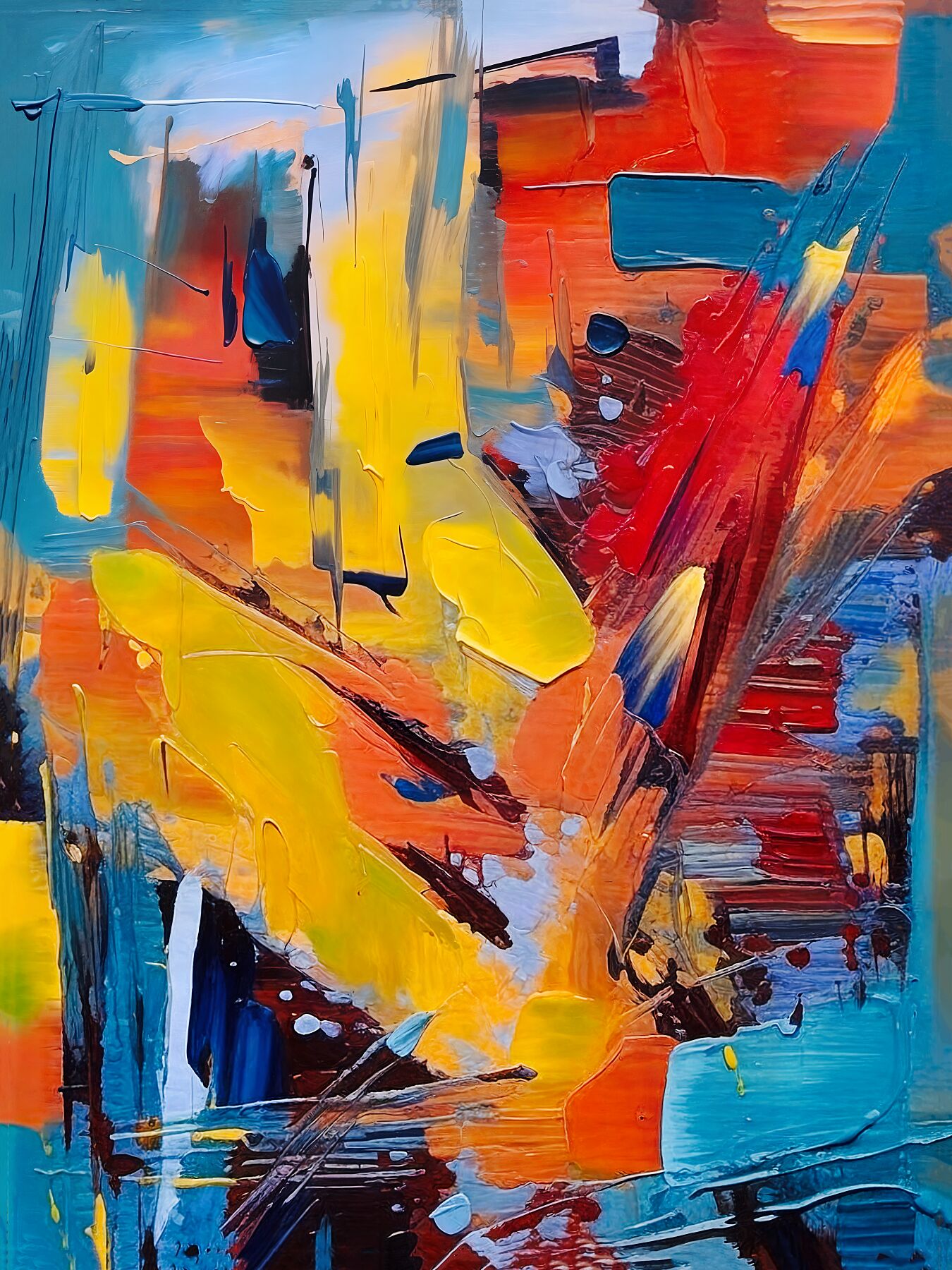 Vibrant Abstract Expressionist Fine Art Print, Colorful Wall Decor, Modern Home Accent, Gift for Art Lovers, Contemporary Artwork