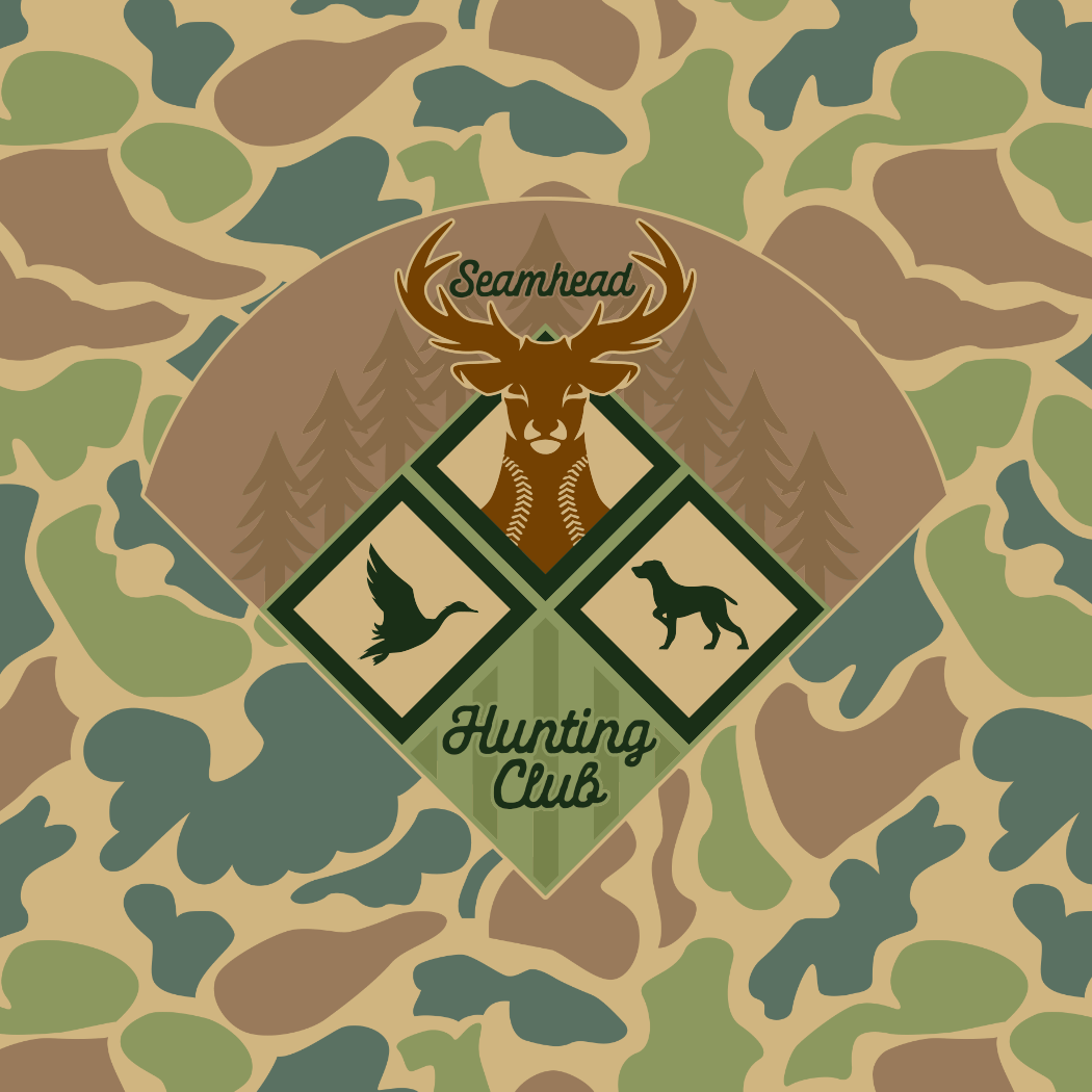 Seamhead Hunting Club HyperMAX Short Sleeve Camo Baseball Hoodie