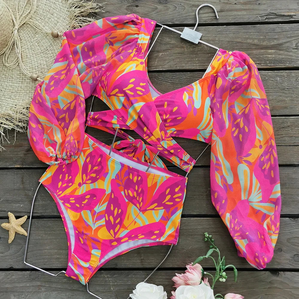 Puffer puff two piece swimsuit