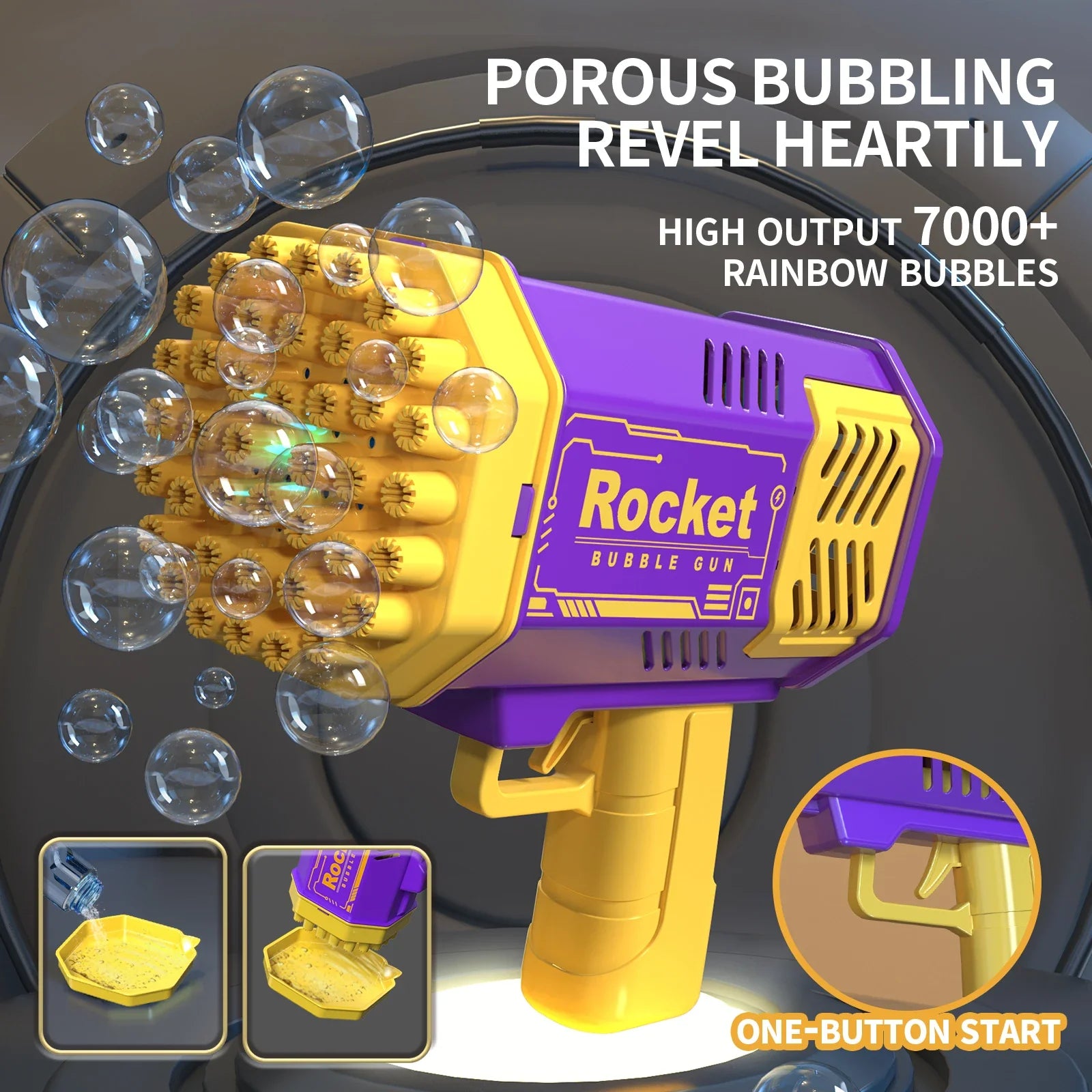 40 hole handheld light bubble gun