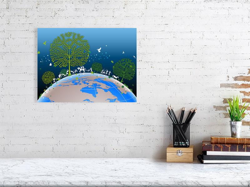 Eco-Friendly Tribal Fine Art Print, Nature Wall Decor, Earth-Themed Artwork, Sustainable Home Decoration, Green Living Gift