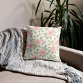 Floral Decorative Throw Pillow | Machine Washable | Soft Polyester with Insert