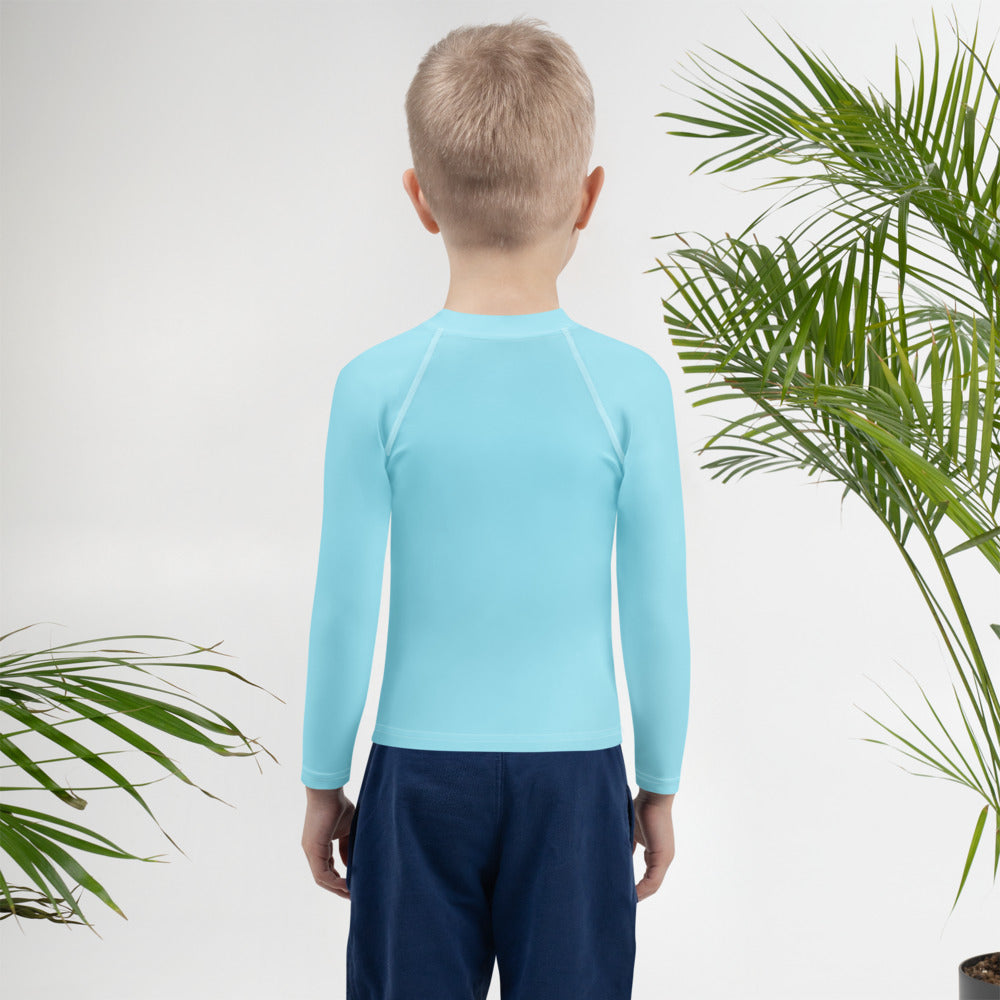 Builder Bot Tech Crew Kids Rash Guard - UV Sun Protection Swimwear