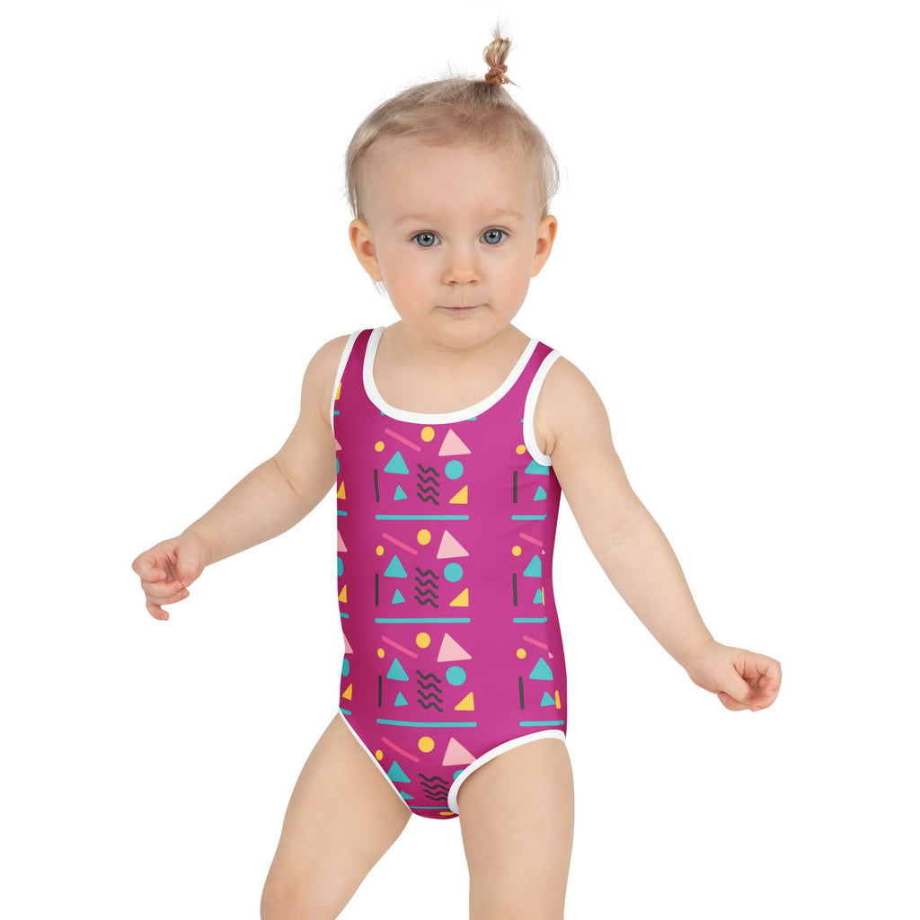 All-Over Print Kids Swimsuit | Colorful One-Piece | UPF Sun Protection