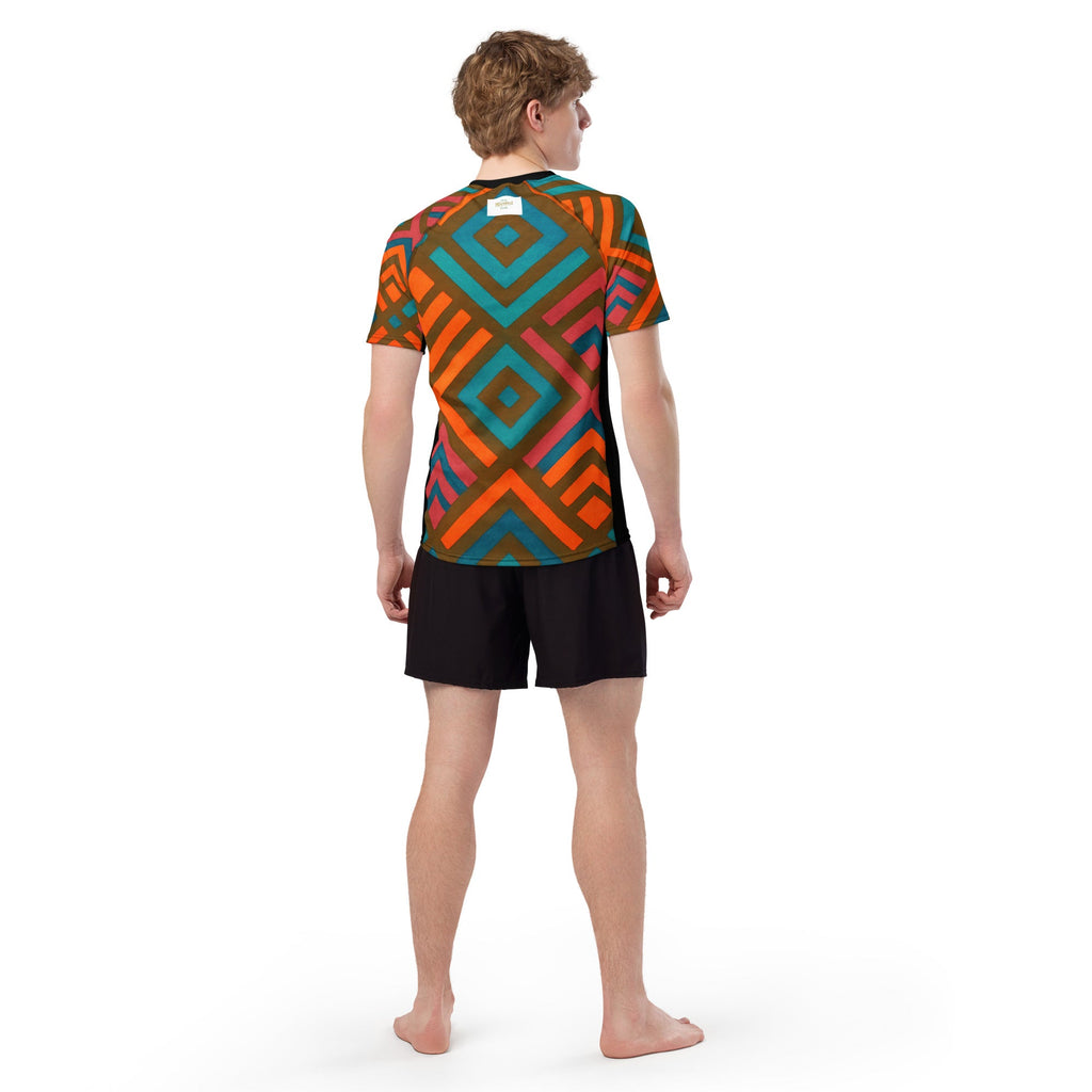 All-Over Print Men's Rash Guard | UPF 50+ Sun Protection | Quick-Dry Swimwear