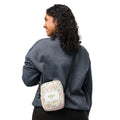 Floral & Faith Inspired Utility Crossbody Bag | Water-Resistant | Adjustable Strap & Pockets