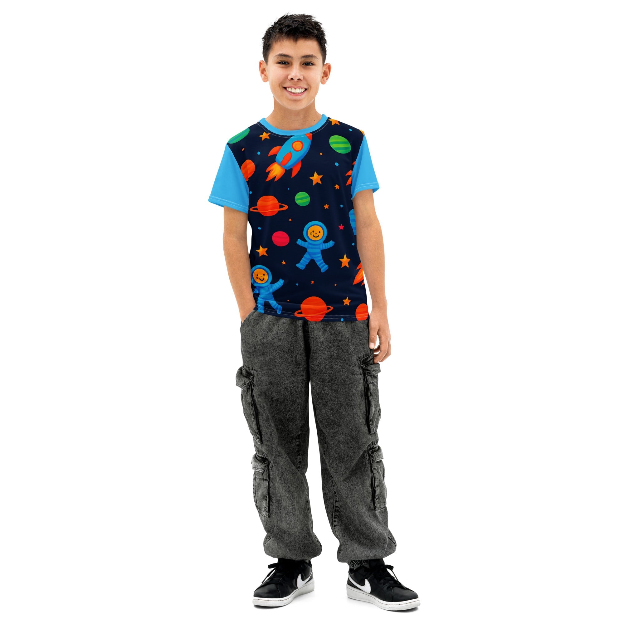 Space Astronaut Kids T-Shirt - Soft Cotton Youth Tee