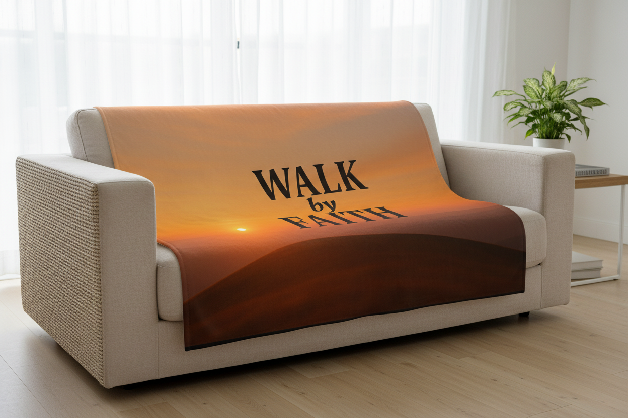 Walk by Faith Throw Blanket | Inspirational Christian Home Decor