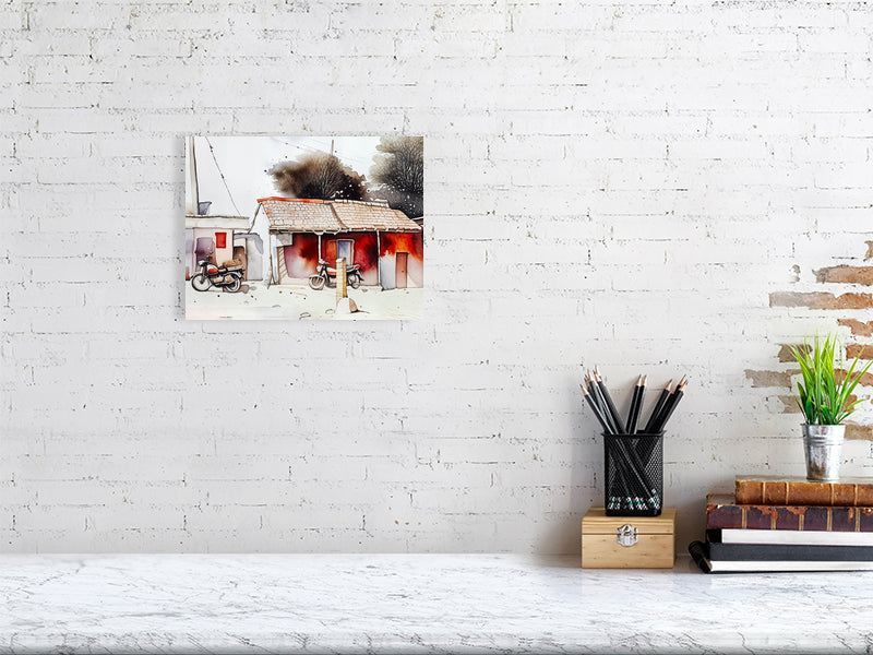 Fine Art Print, Rustic Wall Decor, Motorcycle Artwork, Vintage Home Decor, Gift for Bikers, Nature Art, Unique Art Piece