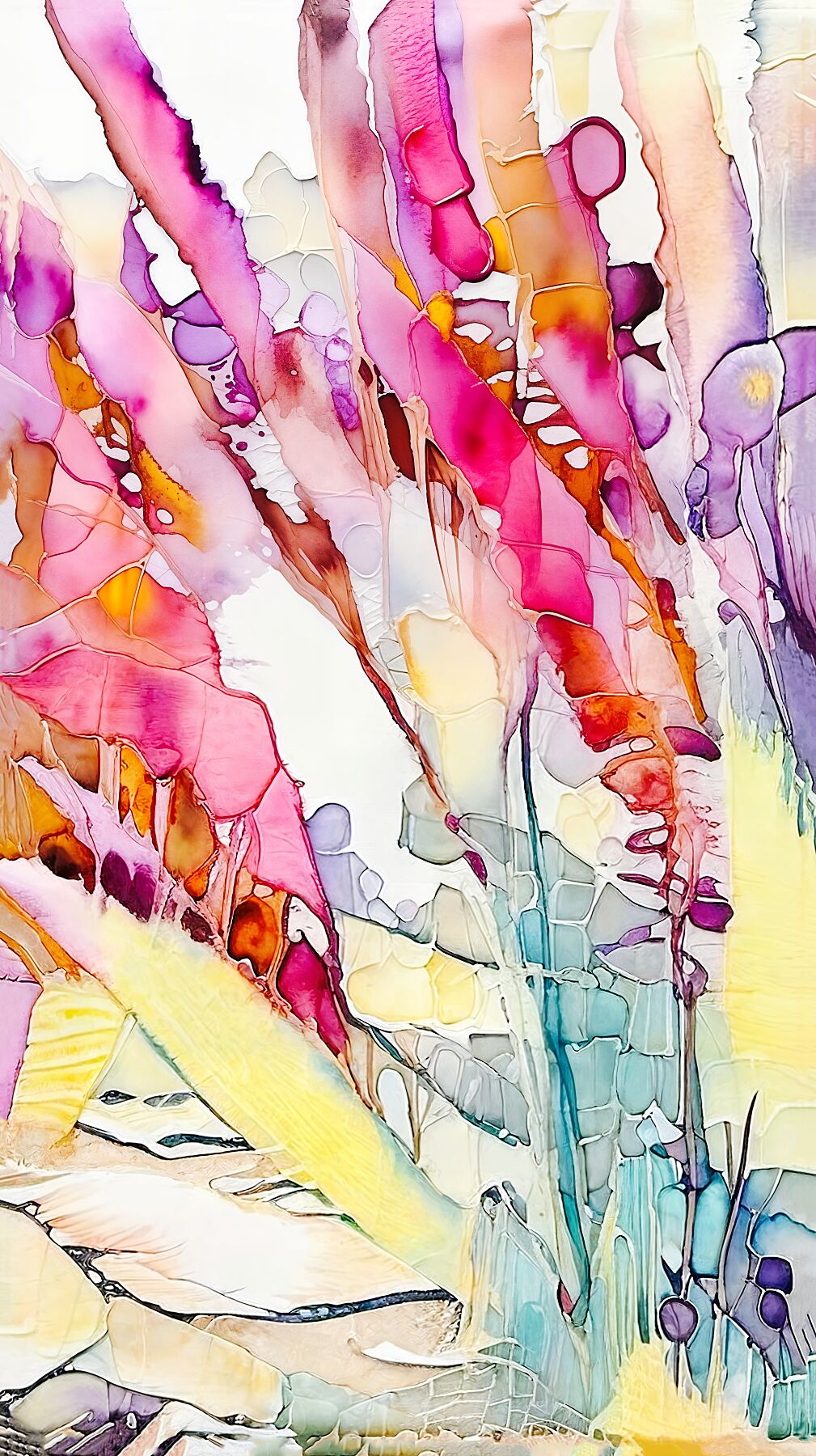 Vibrant Flora Abstract Fine Art Print, Bohemian Wall Decor, Colorful Home Decoration, Perfect Gift for Art Lovers, Modern Wall Art