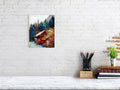Artistic Fine Art Print: Cozy Cabin in Forest, Wall Art, Home Decor, Gift Idea, Nature Lover Decoration, Rustic Art
