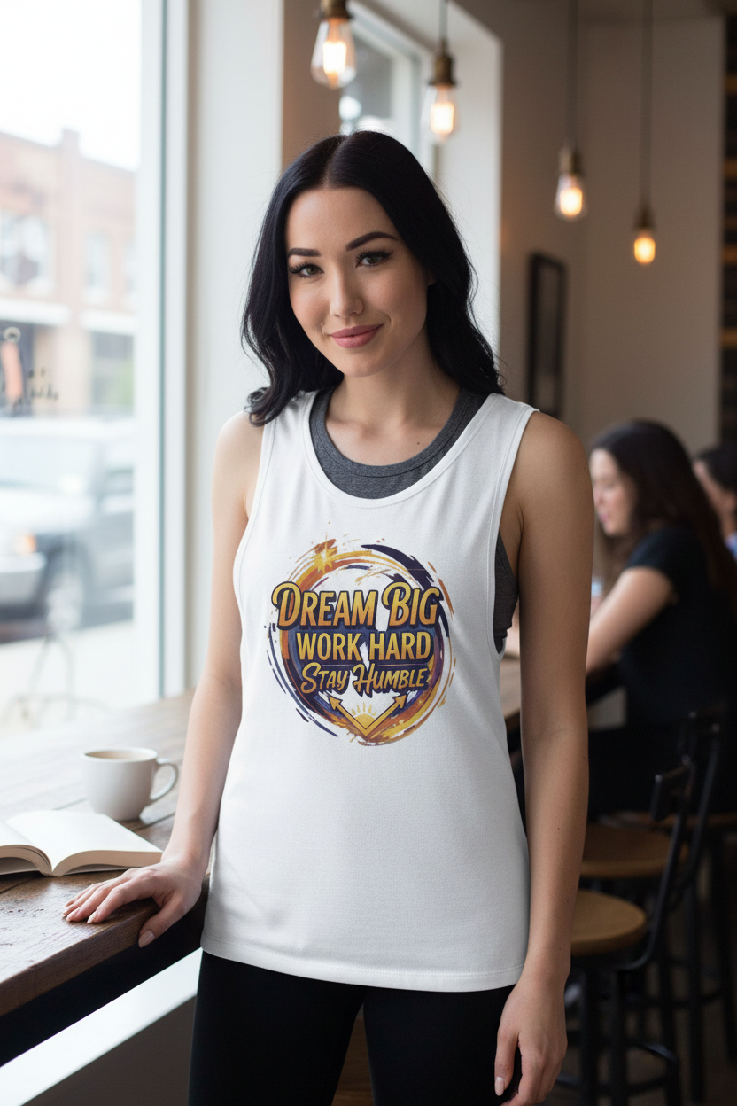 Dream Big Work Hard Stay Humble Tank Top - Women's Muscle Tank