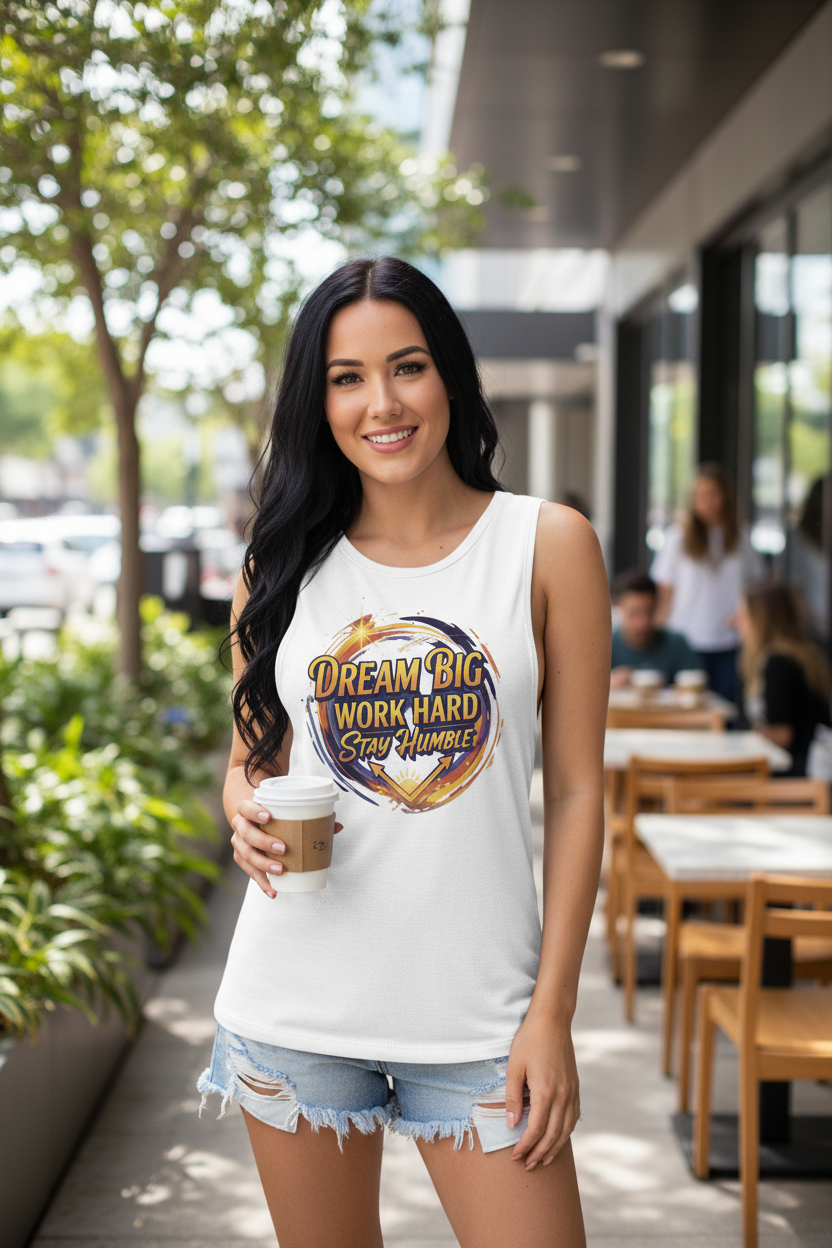 Dream Big Work Hard Stay Humble Tank Top - Women's Muscle Tank