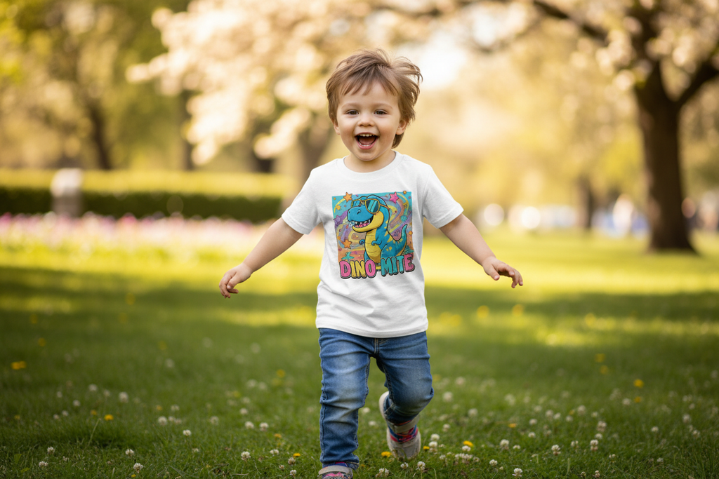 Dino-Mite Kids T-Shirt | Fun Dinosaur Youth Tee