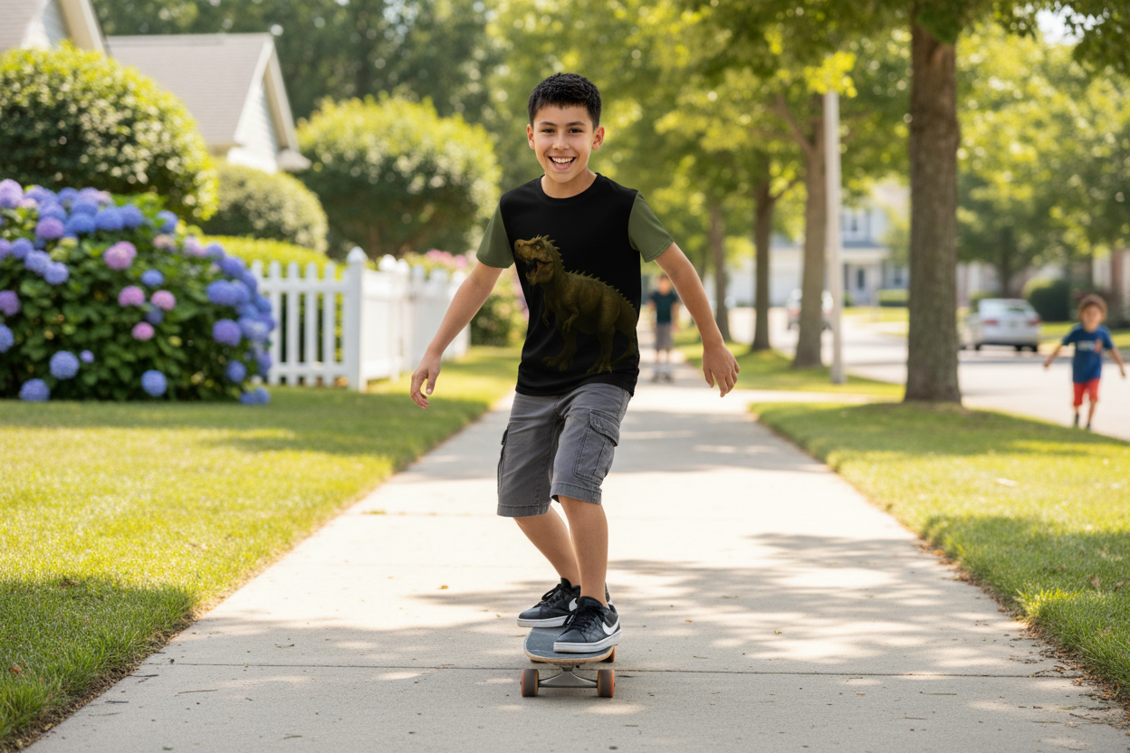 Youth Cotton Crew Neck T-Shirt | Soft Kids Tee | Comfortable Everyday Wear
