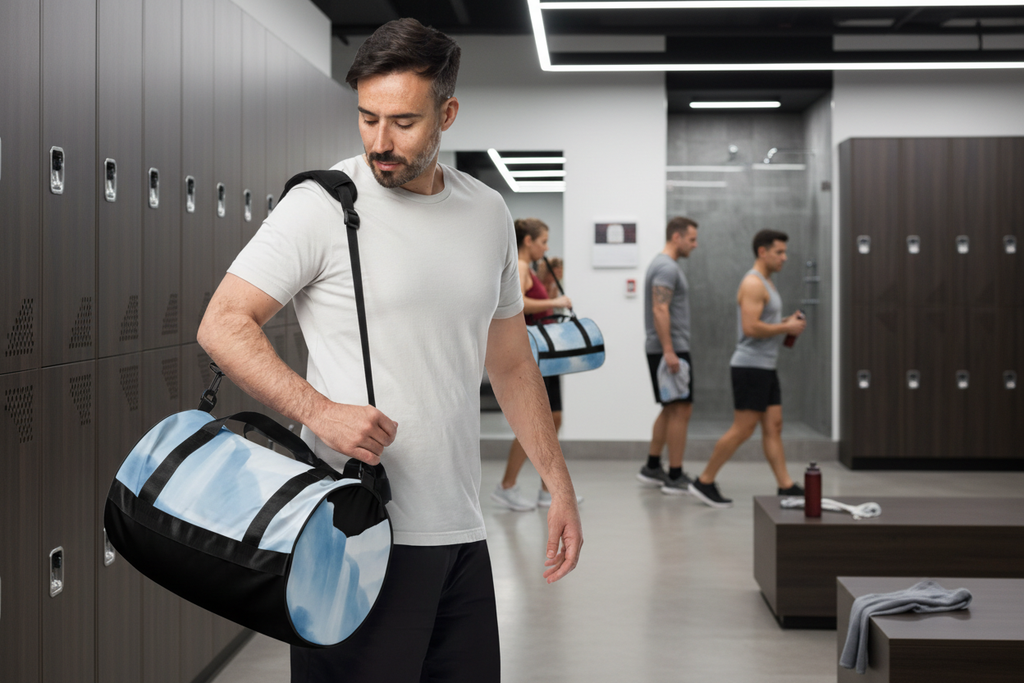 All-Over Print Gym Bag - Durable Water-Resistant Workout & Travel Bag