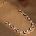 Designer Meenakari Kundan And Diamond Green and Golden Necklace