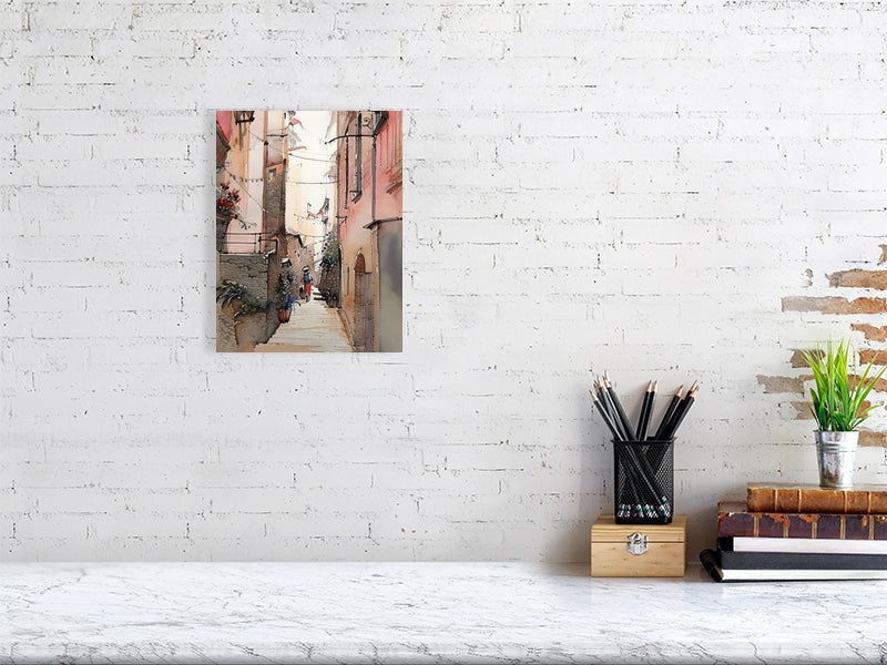 Artistic Canvas Wall Decor, Vintage Street Scene, Home Gallery Art, Gift for Art Lovers, Cozy Vibes, Unique Interior Design