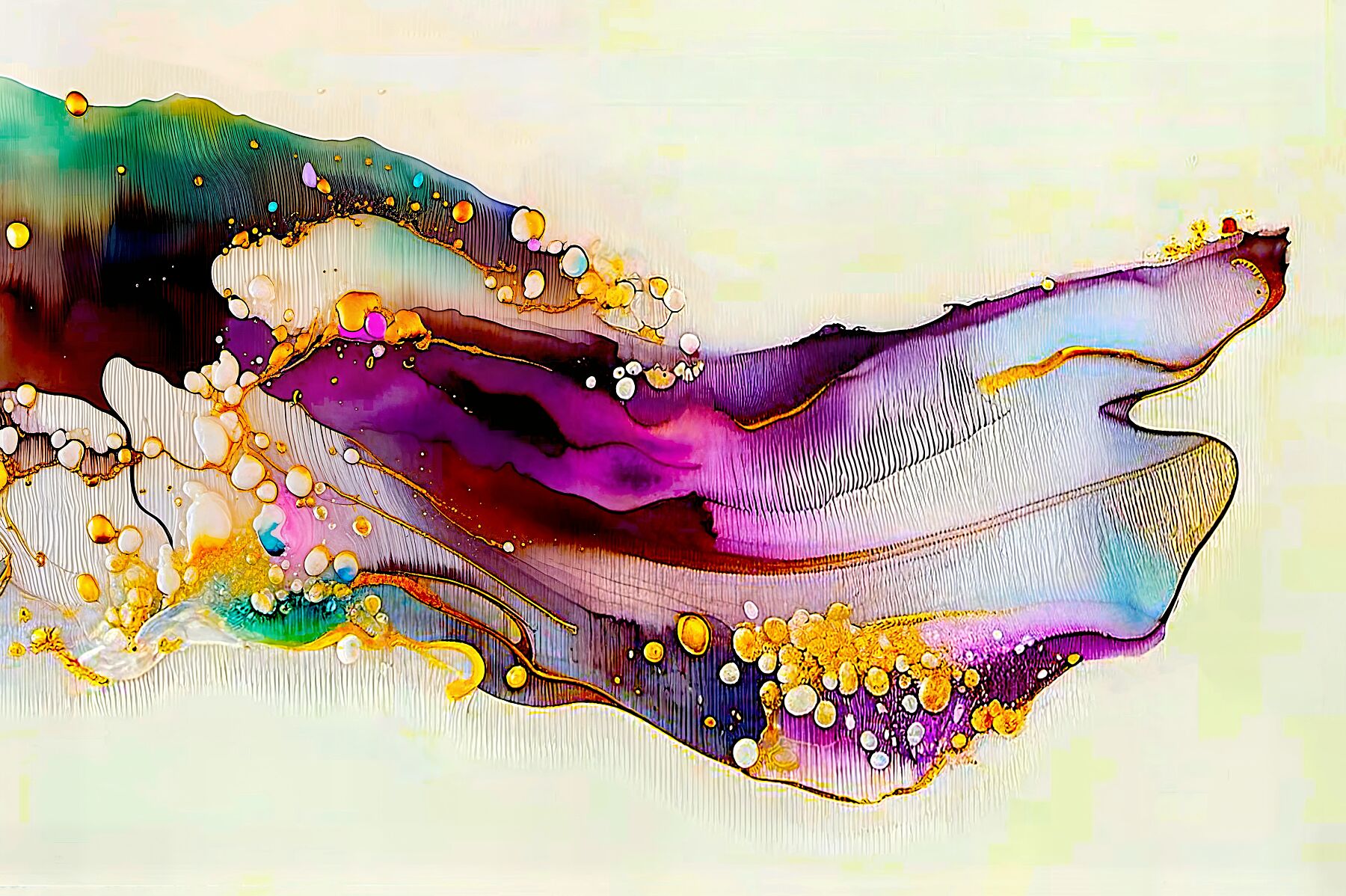 Elegant Abstract Fluid Fine Art Print, Modern Home Décor, Wall Art, Colorful Artwork, Gift for Art Lovers, Unique Home Accent