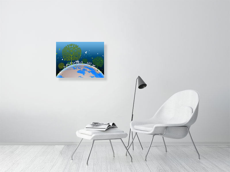 Eco-Friendly Tribal Fine Art Print, Nature Wall Decor, Earth-Themed Artwork, Sustainable Home Decoration, Green Living Gift
